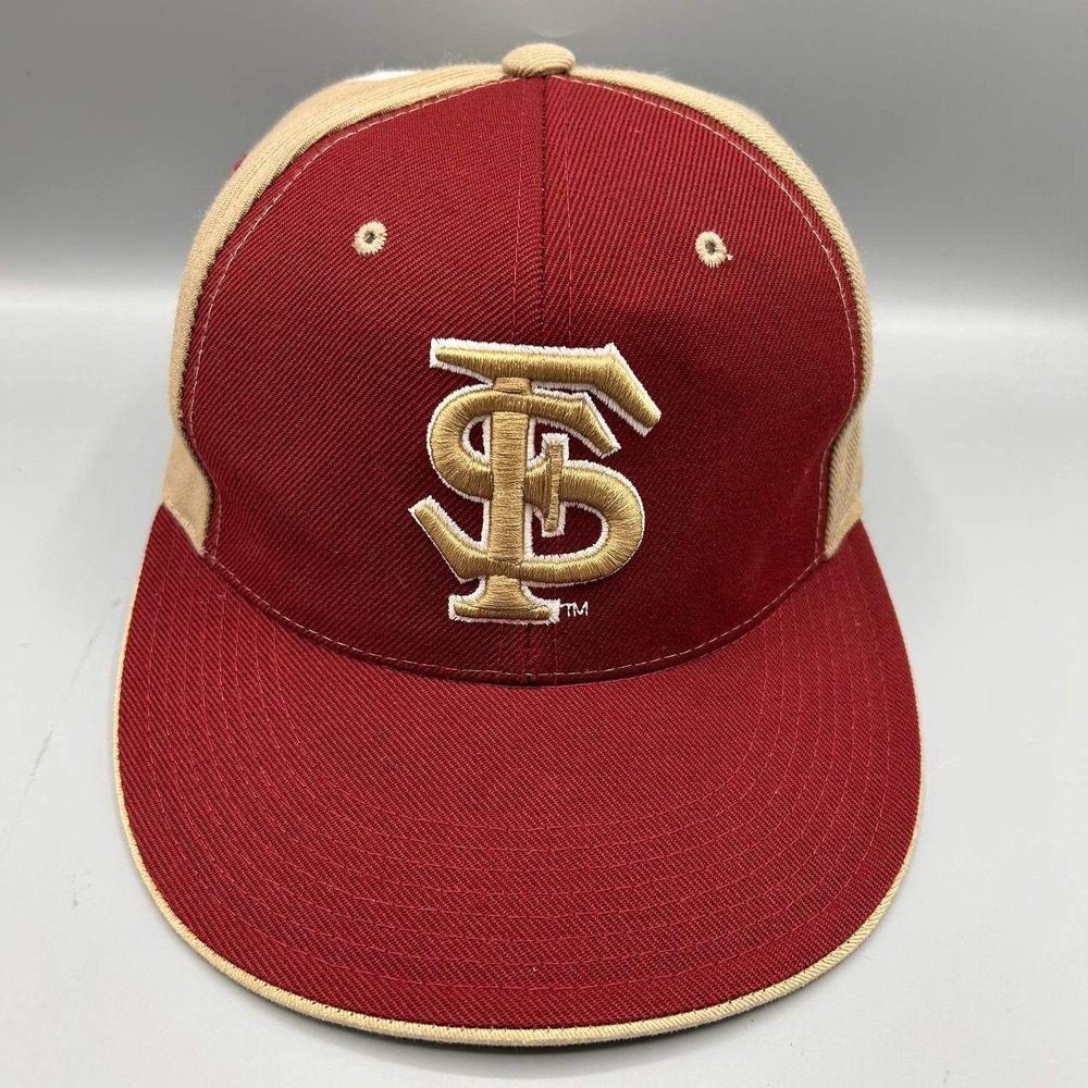 Florida State Seminoles Hat Men 7 3/8 Red NCAA Steve & Barry's Fitted Cap